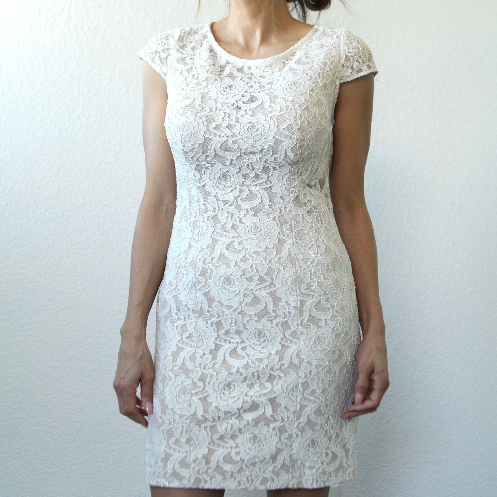 Hailey Logan by Adrianna Papell Lace Mini Dress